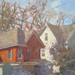Charles Newman, "Red and White", 12" x 16", oil on linen panel
