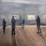 Gregory Prestegord, "New Age and Old School People", 24" x 24”, oil on panel