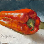 Nancy Bea Miller, "Sweet Pepper", 4” x 6”, oil on linen 
