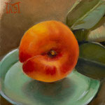 Nancy Bea Miller, "Soft Peach", 4” x 4”, oil on panel