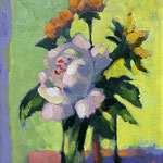 Al Gury, "Peony", 10" x 8”, oil on panel