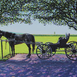 Fred Danziger, “Resting Spot”, 11" x 14", gouache