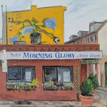 Shushana Rucker, "A Finer Diner", oil on panel, 4" x 4"