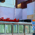 Nicole Maye Luga, "Continental", 4" x 4", oil on panel