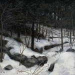 Robert Heilman, "Swatara Gap", 4” x 4”, oil on panel