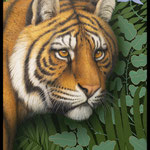 Tom Palmore, "Young Tiger", 24" x 18", oil/acrylic