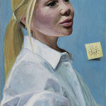 Nicole Maye Luga, "Tania", 5" x 8", oil on panel