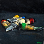 Nicole Maye Luga, "Vasari", 6" x 6", oil on panel