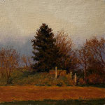 Robert Heilman, "Early Spring", 3 3/4” x 3 3/8”, oil on panel