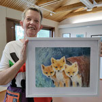 Fox girls - soft pastels - SOLD