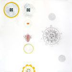 gelb | 150 x 150 cm | Graphit, Buntstift u. Collage auf Papier