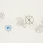 Partikel | 61 x 86 cm | Graphit, Bunststift auf Papier | 2024