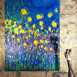 Loli Garcia peinture - Picaflor sculpture