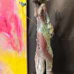 Loli Garcia peinture - Picaflor sculpture