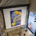 Loli Garcia peinture - Picaflor sculpture