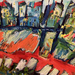 Ligne d'ici demain, huile sur toile 80x100cm