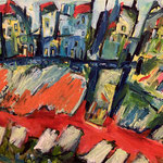 Ligne d'ici demain, huile sur toile 80x100cm