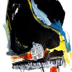 Piano-tango encre et acrylique sur papier 40x30cm