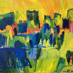 Ligne Cathare, huile sur toile 50x61cm