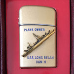 USS LONG BEACH CGN-9 RONSON TYPHOON LIGHTER CIRCA 1960's (2)