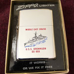 USS BROWNSON DD-868 MIDDLE EAST CRUISE VIETNAM ERA DATED 1975