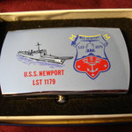 USS NEWPORT LST-1179 ZIPPO BELT BUCKLE VIETNAM ERA CIRCA 1970s