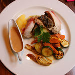 Scottish haggis served with an own whisky cream sauce