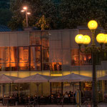 Das Pavillon-Restaurant am Landestheaterplatz