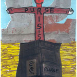 Purse Crisis, 2010, Mexed Media on Paper ( 28 x 21 )