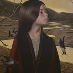 EDEN NO.32 • 50x40 CM • OIL AND COPPER LEAF ON WOOD • 2024 • PRIVATE COLLECTION