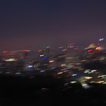 Petite vue du belvédère : panorama nocturne de Montréal un peu raté mais artistique néanmoins, non ?