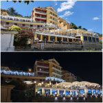 Lavori di restyling e risanamento conservativo di una struttura turistico ricettiva sul porto di Agropoli (giorno e notte)