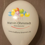 Ballonkünstler Marvinio // 28 cm Ballons // 7-farbig und einseitig