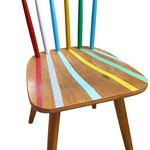 "ombre a colori" acrilici su sedia