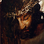 "Jesus", 90x125cm, Transparentfarbe, Rost, Stahl geschliffen, 2003