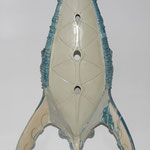 guscio riccio tripode azzurro vista posteriore