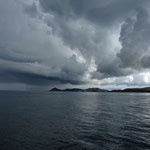 Gewitterstimmung auf der Fahrt zur Isla del Sol