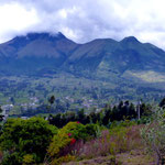 The volcano Imbabura. Right in the mountain can be seen the heart.