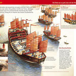 Die Drachenflotte unter Zheng He, Aquarell/Zeichnung/Digital; Stern Infografik, 2008