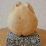 Schlafender Engel, Holz - Pappel, 2014,  10cm x 15cm x 9cm    - 350 Euro  