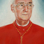  Cardinale Edouard Gagnon ( Presidente del Pontificio Consiglio per la famiglia. Canada.) Dipinto su commissione olio su tela