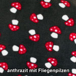anthrazit mit Fliegenpilzen