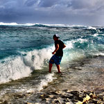 Marc vor einem Mini Tsunami... :-)
