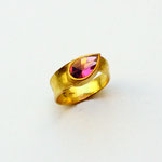 Ring mit Turmalin, Gold