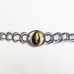 Armband, Silber und Gold, mit Spektrolith (1.Seite)
