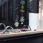 Schaufenster Leyergasse, Grüntöne