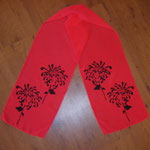 Rred chrysanthemum crepe de chine