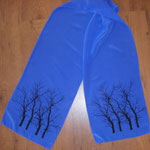 periwinkle blue trees satin