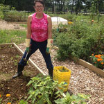 Denise weeding