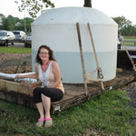 Diane with Buddy's Water Tank